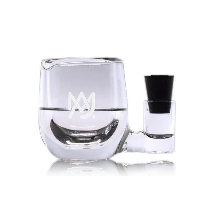 MJ Arsenal ISO Station made of Borosilicate Glass for easy cleaning, featuring storage for cotton swabs and solution.
