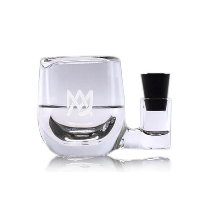 MJ Arsenal ISO Station made of Borosilicate Glass for easy cleaning, featuring storage for cotton swabs and solution.