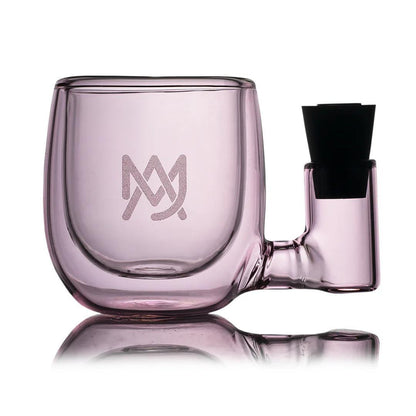 MJ Arsenal ISO Station in pink borosilicate glass with a sleek design for efficient cleaning and storage.