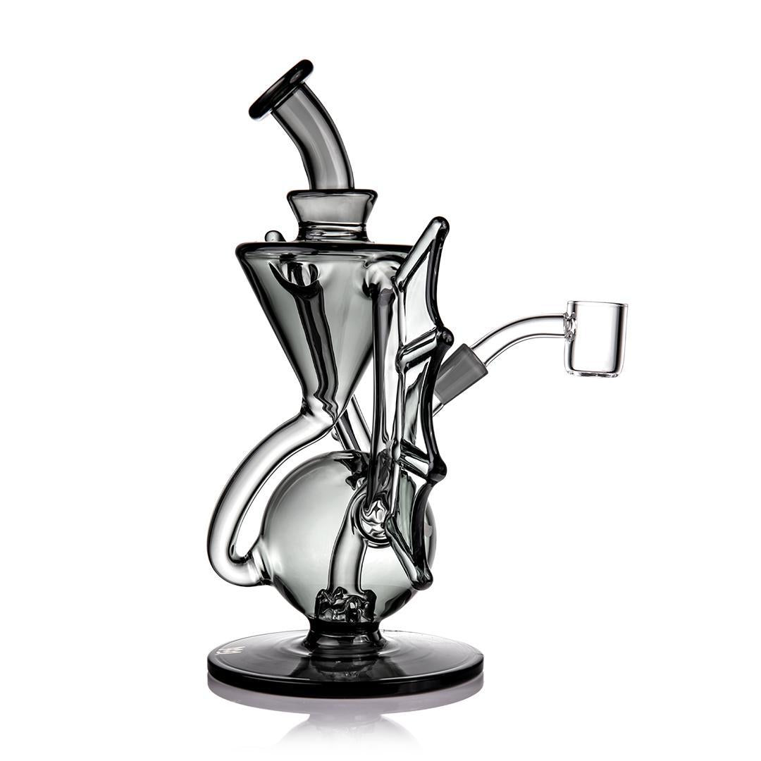 MJ Arsenal Nocturne Bat Rig 10mm 45° - limited edition glass dab rig with bat-inspired design and double uptake function.