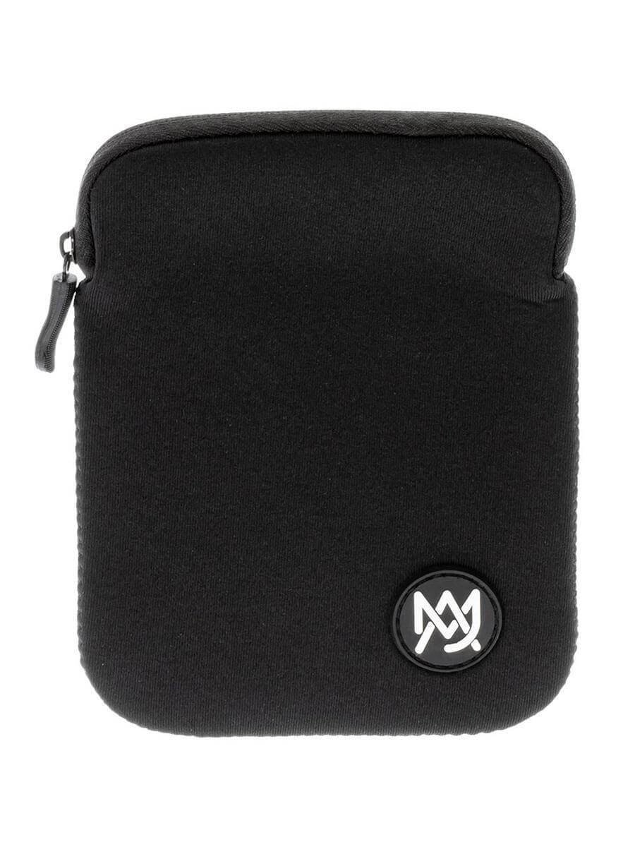 MJA Padded Zipper Pouch in black neoprene, designed for protecting MJ bubblers and small rigs.