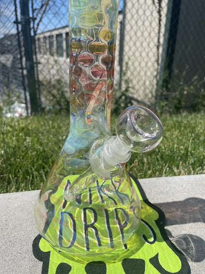MJHoG Flower Beaker - Full Gold Fumed 14mm 45