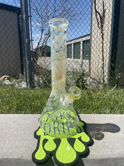 MJHoG Flower Beaker - Full Silver Fume 14mm 45
