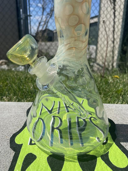 MJHoG Flower Beaker - Full Silver Fume 14mm 45