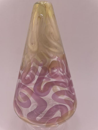Focus V Carta dry top by Mary Jane's House of Glass, showcasing a fumed cone with unique color patterns.