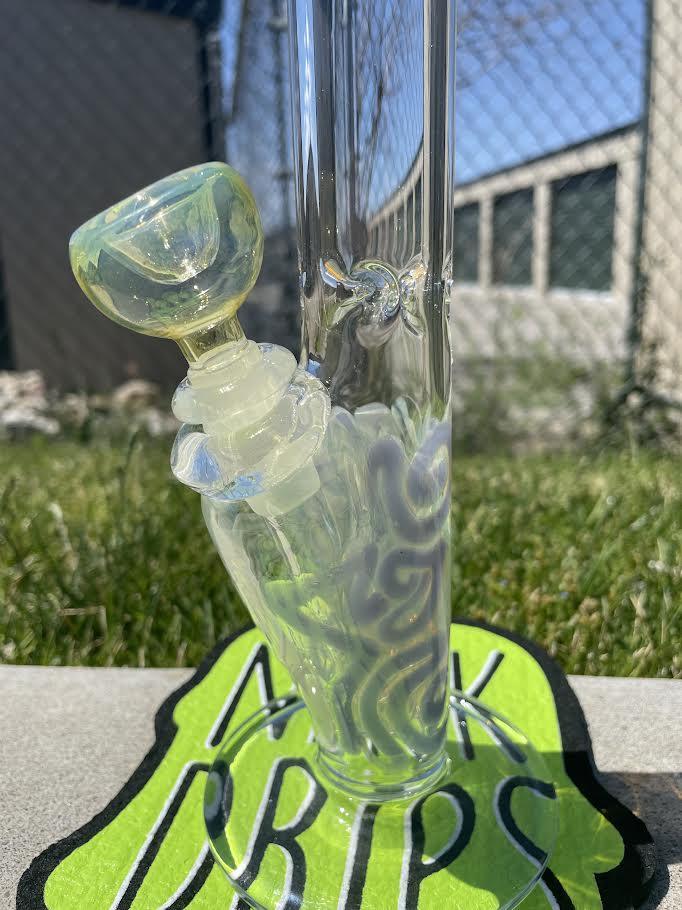 MJHoG Straight Flower Piece - Squiggle tech 14mm 45