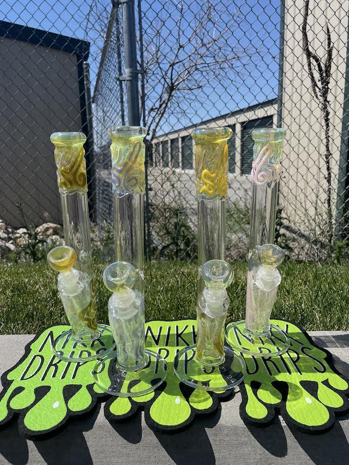 MJHoG Straight Flower Piece - Squiggle tech 14mm 45