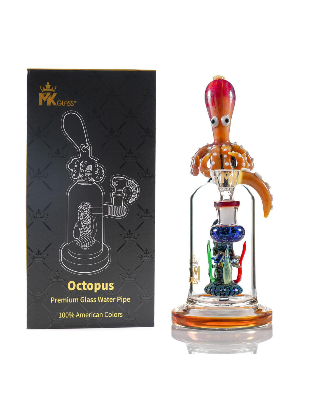 Mk100 Glass Octopus Banger Hanger Rig 14mm 90° displayed with packaging