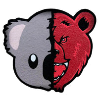 Moodmats x Bear Quartz x Koala Puffs  Bear / Koala mood Mat 8" featuring half koala and half bear design.