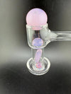Mop Head Glass Slurper Quartz Terp Pearl Set featuring colorful glass design for enhanced dab experience.