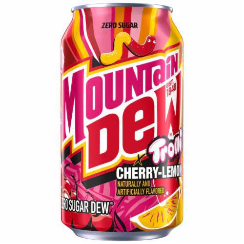 Mountain Dew 12oz Can - Trolli Cherry-Lemon (Zero Sugar) with vibrant cherry-lemon design.