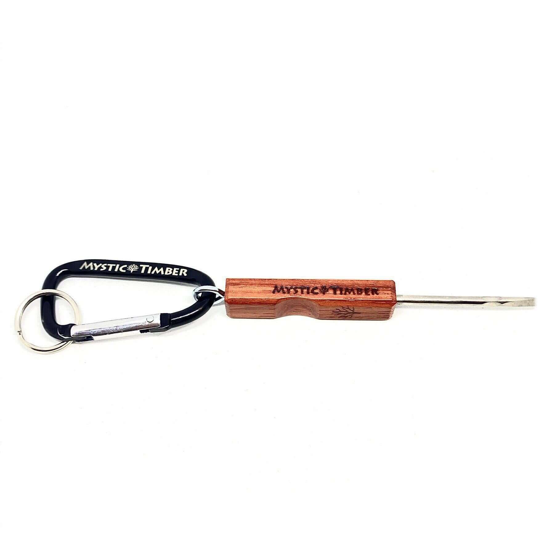 Mystic Timber Dab Tool - Key Chain Flat Shovel with carabiner and flat shovel tip