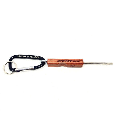 Mystic Timber Dab Tool - Key Chain Flat Shovel with carabiner and flat shovel tip