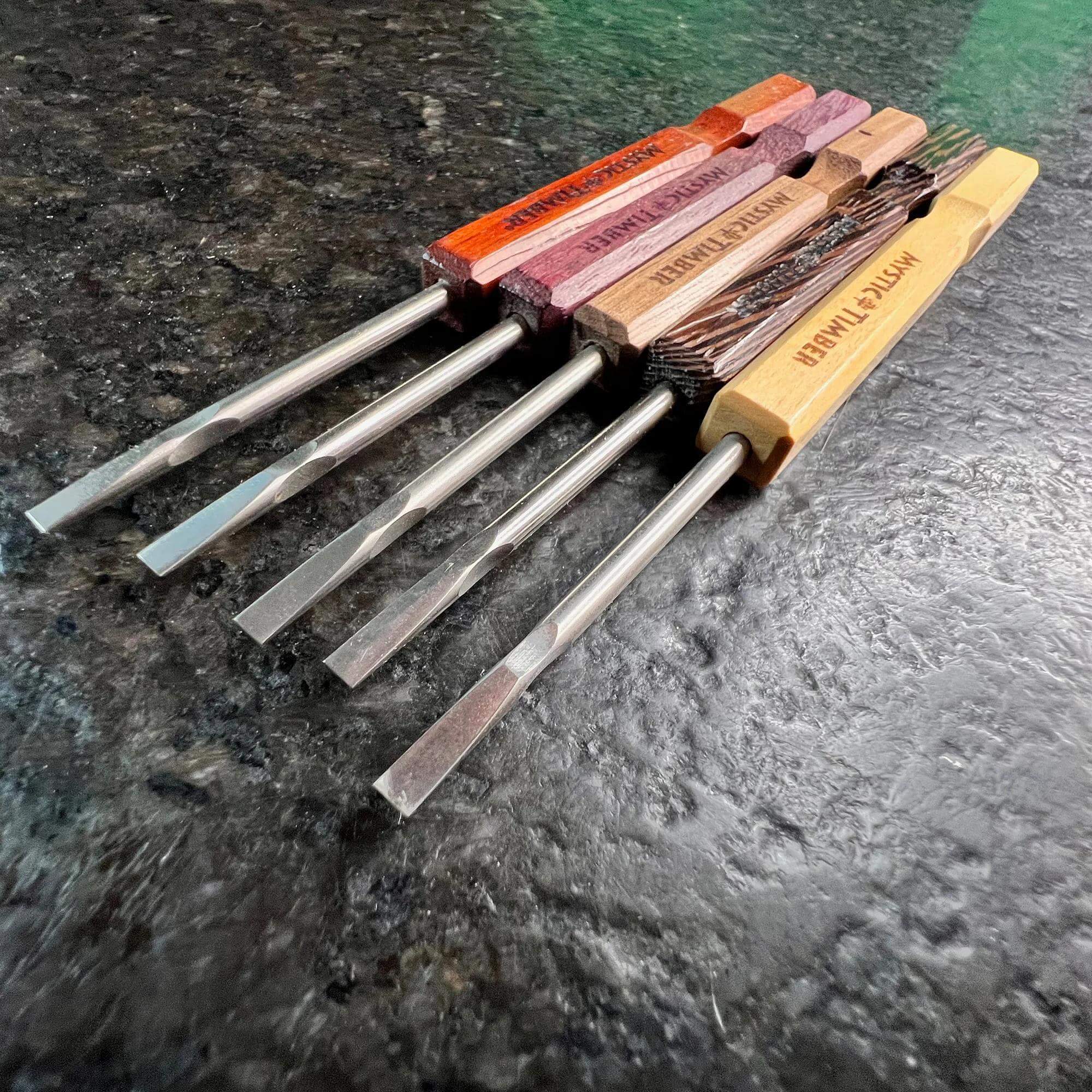 Mystic Timber Dab Tool - Long Handled Flat Shovel assortment of high-quality concentrates tools with G2 titanium tips