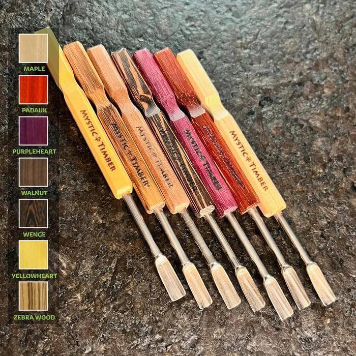 Long Handled Scoop Dab Tool - Mystic Timber – Nikk Drips