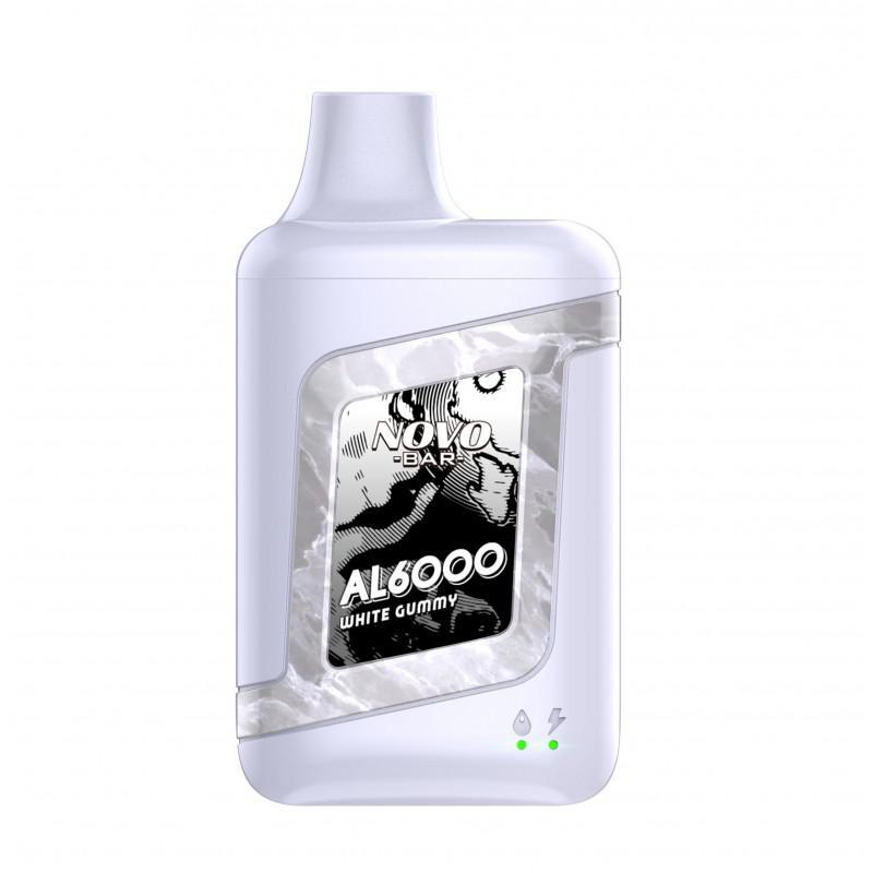 Novo Bar AL6000 Disposable vape with White Gummy flavor, sleek design and advanced vaping technology.