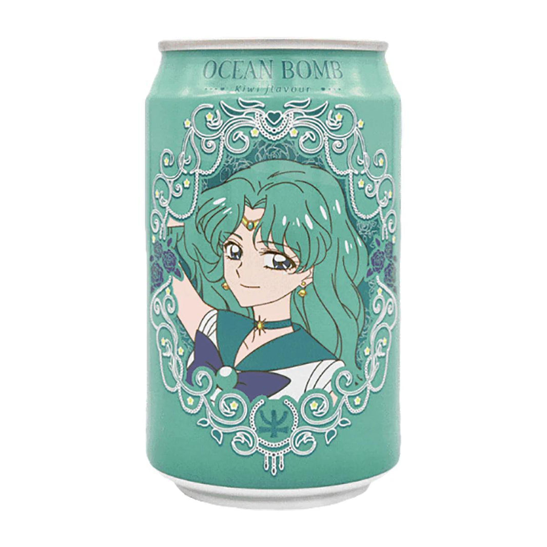Ocean Bomb Sailor Moon Carbonated Water can with beautiful anime character design.