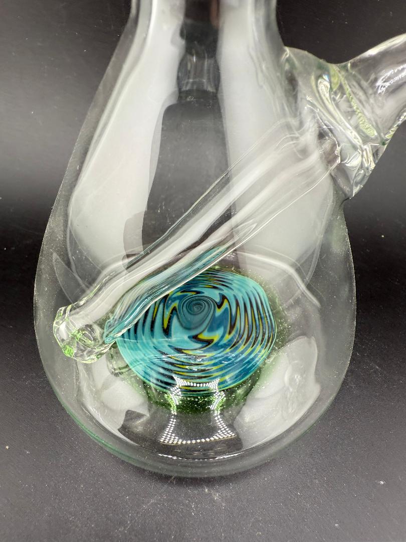 OG Badger Glass Worked Bottom Beaker Banger Hanger 10mm 90° showcasing intricate color and design details.