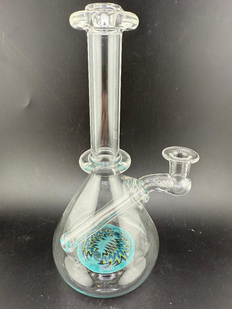 OG Badger Glass Worked Bottom Beaker Banger Hanger 10mm 90° displayed against a black backdrop.