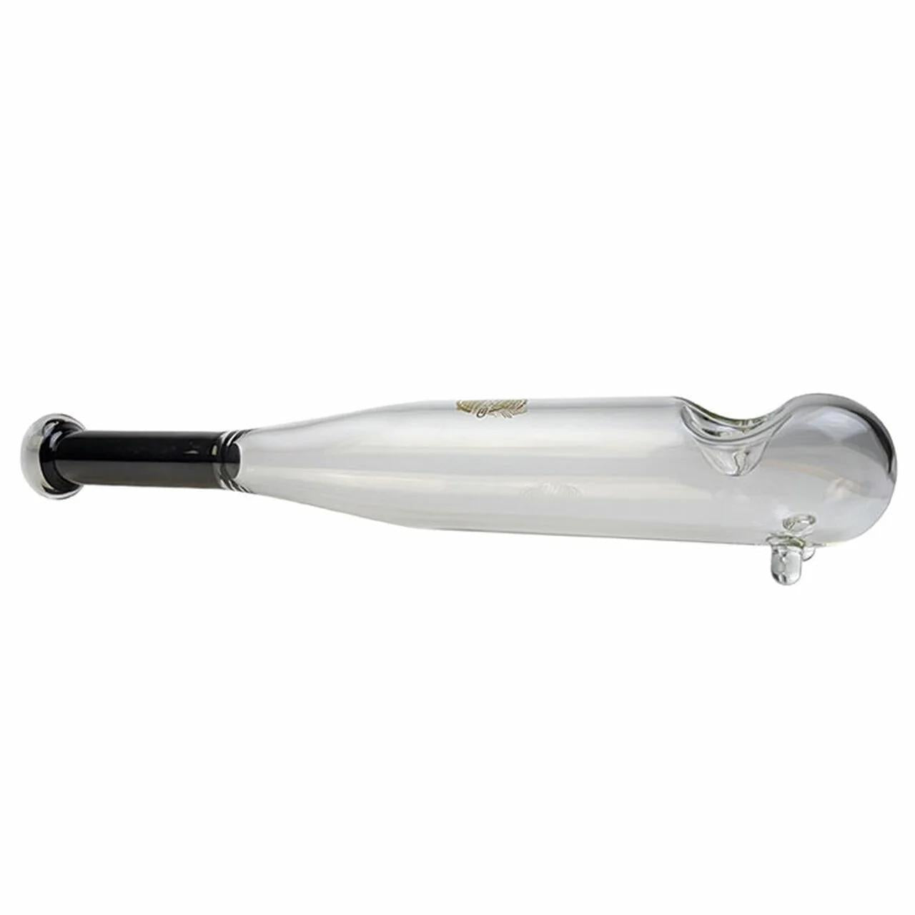 On Point Glass Baseball Bat  - Green - 18 inch clear spoon hand pipe shaped like a baseball bat.
