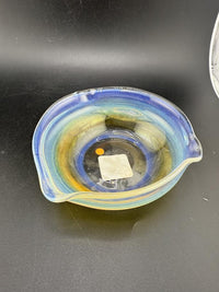 Handmade colored glass ashtray, unique design inspired by the Pacific Northwest - One of a Kind Ash Tray.