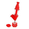 Ooze Bectar Silicone Water Pipe & Nectar Collector in vibrant red, featuring a unique geometric design for smooth hits.