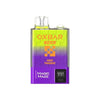 Oxbar Magic Maze vape device in vibrant yellow and purple with a digital display, featuring Fruit Paradise flavor.