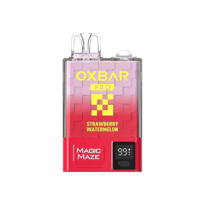 Oxbar Magic Maze vape with strawberry watermelon flavor, offering 10000 puffs, designed for a vibrant vaping experience.