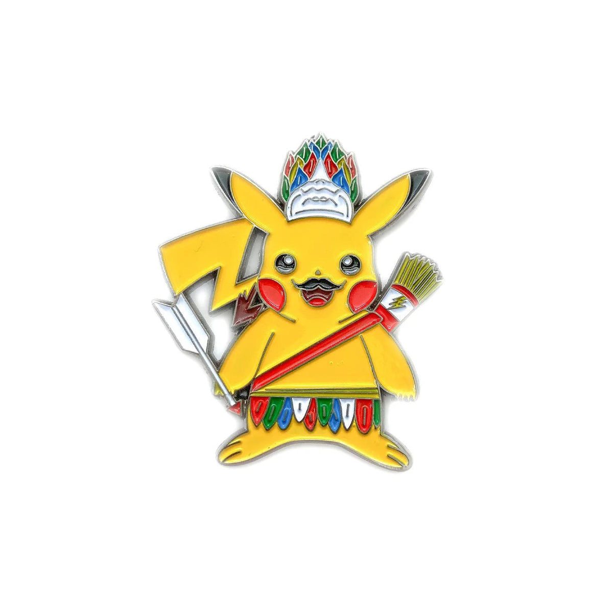 Partime Works Enamel Pin - Pika Pache, vibrant soft enamel pin featuring a playful Pikachu design.
