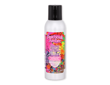 Patchouli Amber Smoke Odor Exterminator 7oz bottle for fast-acting deodorizing and odor elimination.