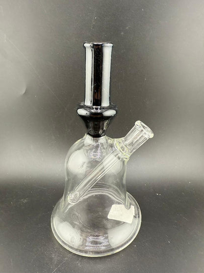 Paul Smith Glass Crushed Opal Mini beaker 10mm 45° displayed on a black background, showcasing intricate hand-blown details.