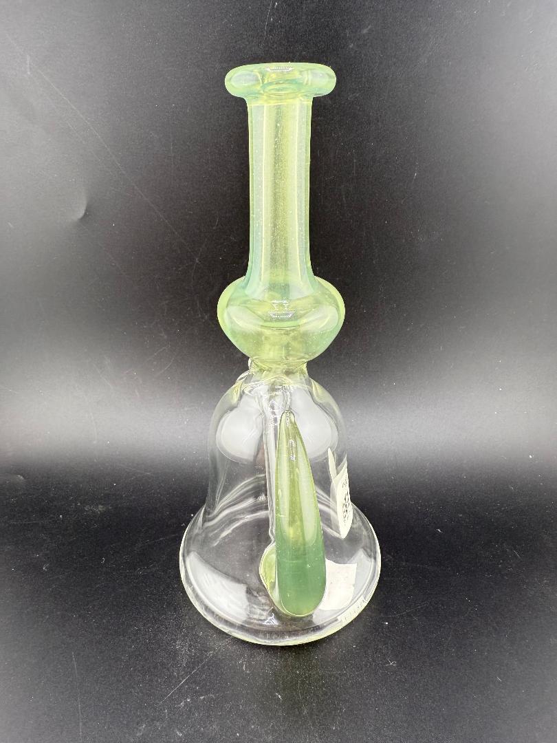 Paul Smith Glass Green CFL Color Changing Rig 10mm 45° joint, hand-blown with stunning color-changing glass.