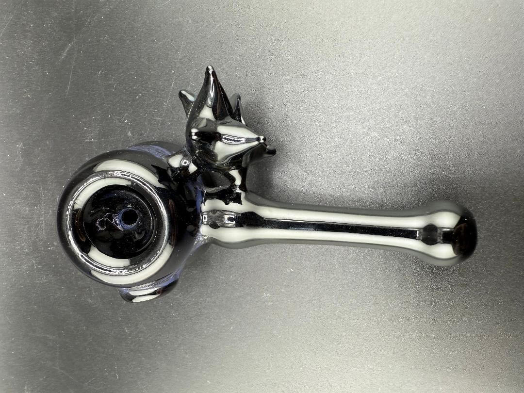 Paul Smith Glass Hammer Pipe - Black w/ Crosscut Line Section Section