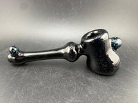 Paul Smith Glass Hammer Pipe - Black w/ Crushed Opal showcasing clean craftsmanship and striking detail.