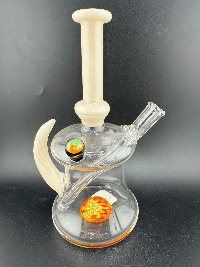 Paul Smith Glass Horned Wig Wag Rig 10mm 45° with vibrant colors and signature design for low-temp dabs