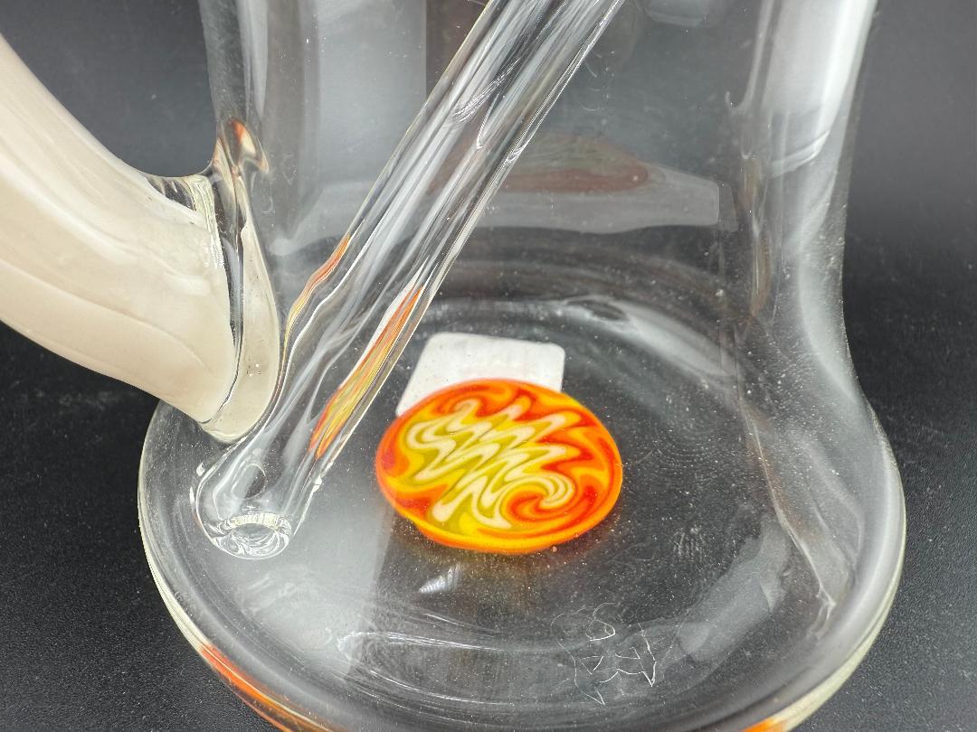 Paul Smith Glass Horned Wig Wag Rig 10mm 45° showcasing vibrant wig wag linework and glass horns