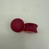 Paulson Pieces 17mm ear plugs/gauges in Karmaline Pink, handcrafted borosilicate glass from Spokane, WA.