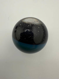 Paulson Pieces 20mm Marble Slurper Top in black with blue and glitter finish, handcrafted in Spokane, WA.