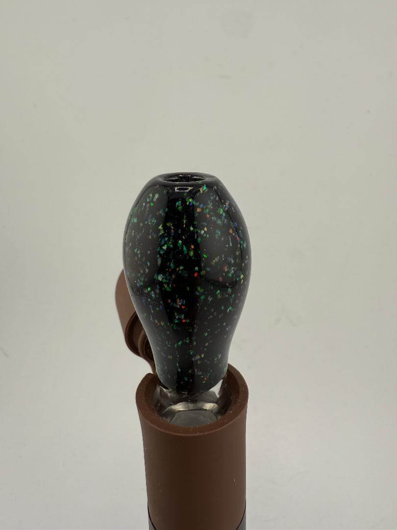 Paulson Pieces Crushed Opal Puffco Pivot Top, handcrafted and iridescent, perfect for enhancing your dabbing experience.