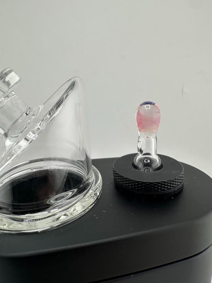 Paulson Pieces Dr Dabber Switch 2 - Spinner Cap with Color Accent close-up, showcasing the vibrant design and borosilicate glass.