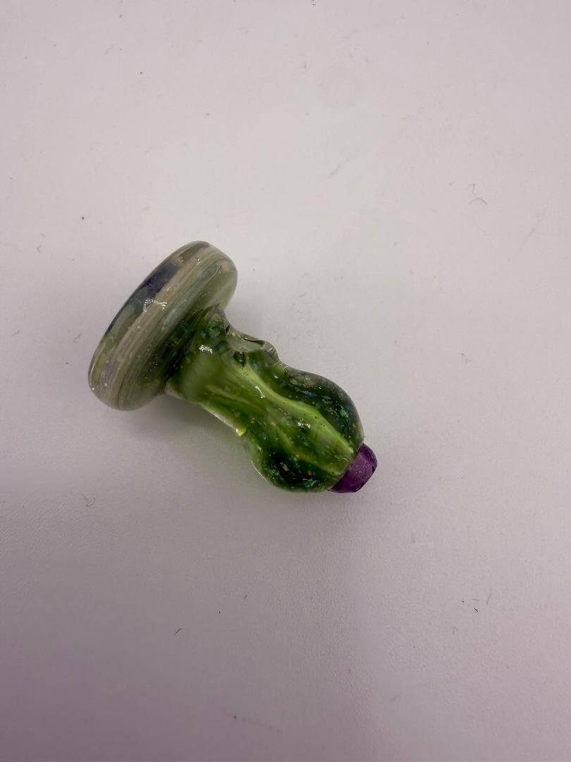 Handcrafted Paulson Pieces Puffco Peak Pro Ball Cap in green and purple design, optimizing airflow for smoother dabs.