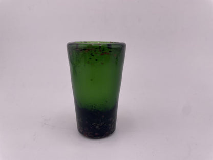 Paulson Pieces Shot Glass in vibrant green color, handcrafted from durable borosilicate glass for a bold touch.