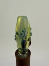 Paulson Pieces Green Puffco Pivot Topper with colorful design, enhancing Puffco Peak Pro experience.