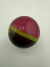 Handcrafted medium-sized marble in deep red and green, ideal for slurper bangers, from Paulson Pieces.