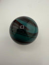 Paulson Pieces Medium Sized Marble in teal and black with unique patterns for slurper tops, handcrafted in Spokane.
