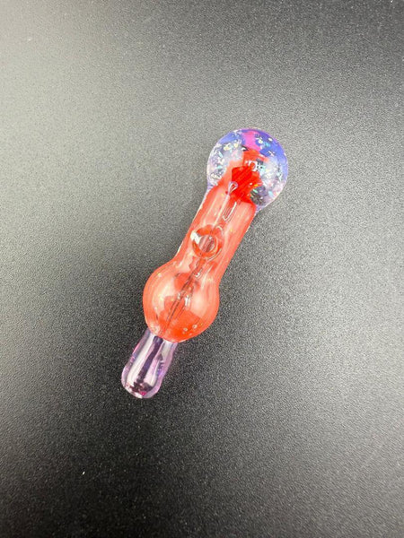 Paulson Pieces Puffco Peak Pro 3DXL Ball Cap - Red Crushed Opal on a black surface.