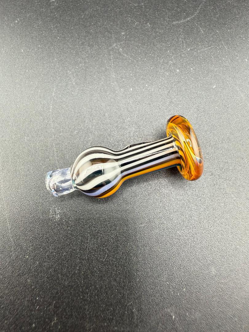 Handcrafted Paulson Pieces Puffco Peak Pro Ball Cap with striped design, enhancing vapor control and airflow.