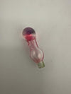 Handcrafted glass ball cap for Puffco Peak Pro, featuring a unique pink and purple design for optimal airflow.