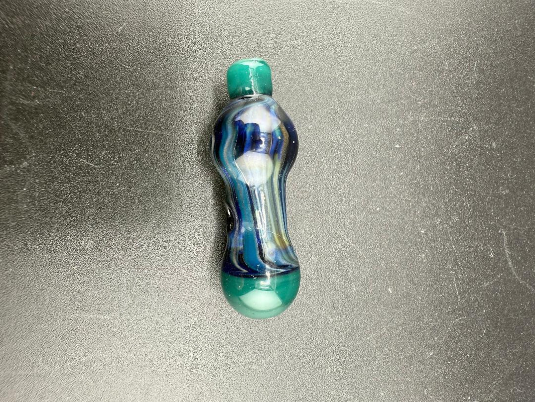 Paulson Pieces Puffco Peak Pro Ball Cap Replacement in blue and green handcrafted design.