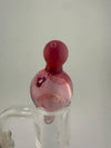 Paulson Pieces Telemagenta 24mm bubble cap in pink glass, designed for optimal smoke diffusion and airflow.